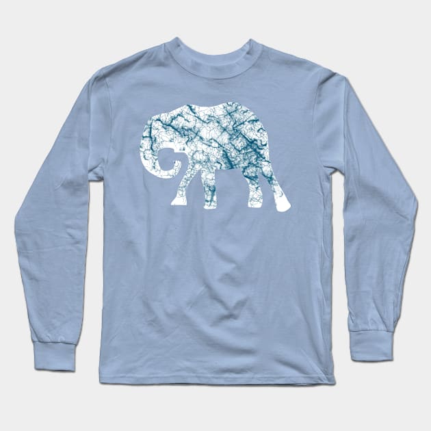 Marble Elephant Long Sleeve T-Shirt by Haleys Hand